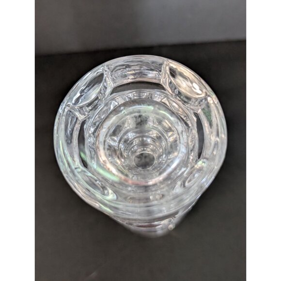 cristal D'Arques Cut Glass Crystal Vase 8 Inch Tall Clear Textured Design - Picture 4 of 5